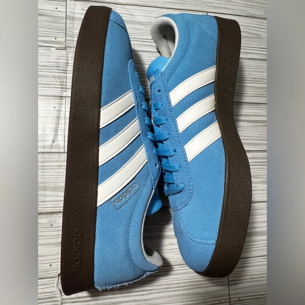 Adidas VL Court 2.0 Semi Blue Burst men’s sneakers shoes size 8.5 JIO496 lace up
